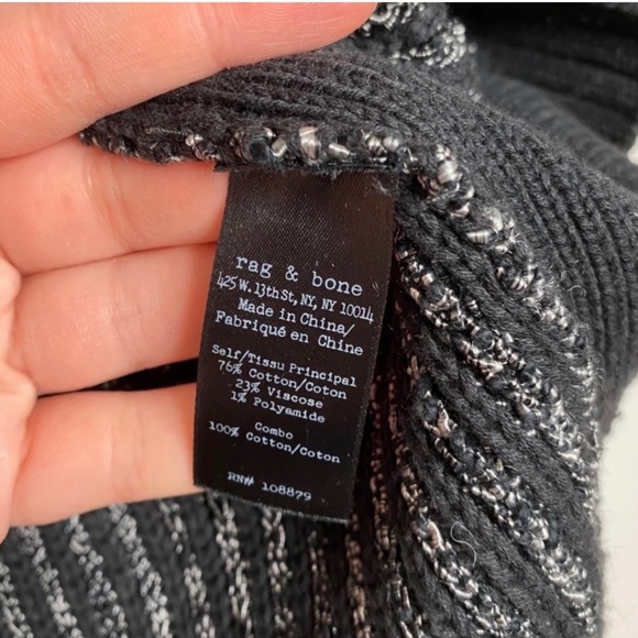 Rag & Bone Women Paula Ribbed Sweater L - Picture 7 of 8